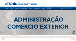 Desktop Screenshot of administracao.unis.edu.br