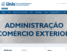 Tablet Screenshot of administracao.unis.edu.br
