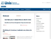 Tablet Screenshot of administracao.fic.unis.edu.br