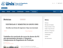 Tablet Screenshot of engenhariadeproducao.fic.unis.edu.br