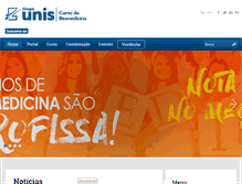 Tablet Screenshot of biomedicina.unis.edu.br