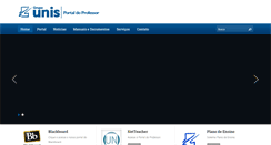 Desktop Screenshot of portaldoprofessor.unis.edu.br